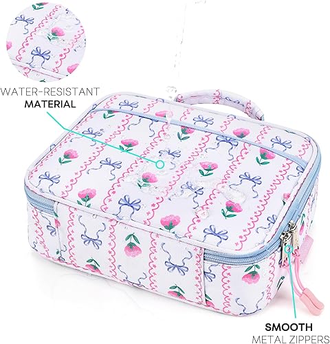 Miniatura 129 de mibasies Lonchera infantil para niñas pequeñas, bolsa de almuerzo aislada y reutilizable para la escuela, fresas surtidas, color rosa Surtido