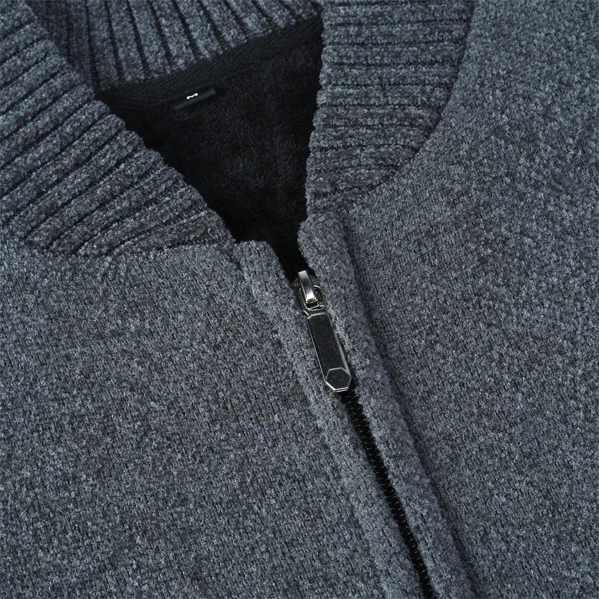 YOUTHUP Herren Strickjacke Winter Fleece Futter Strickpullover Regular Fit