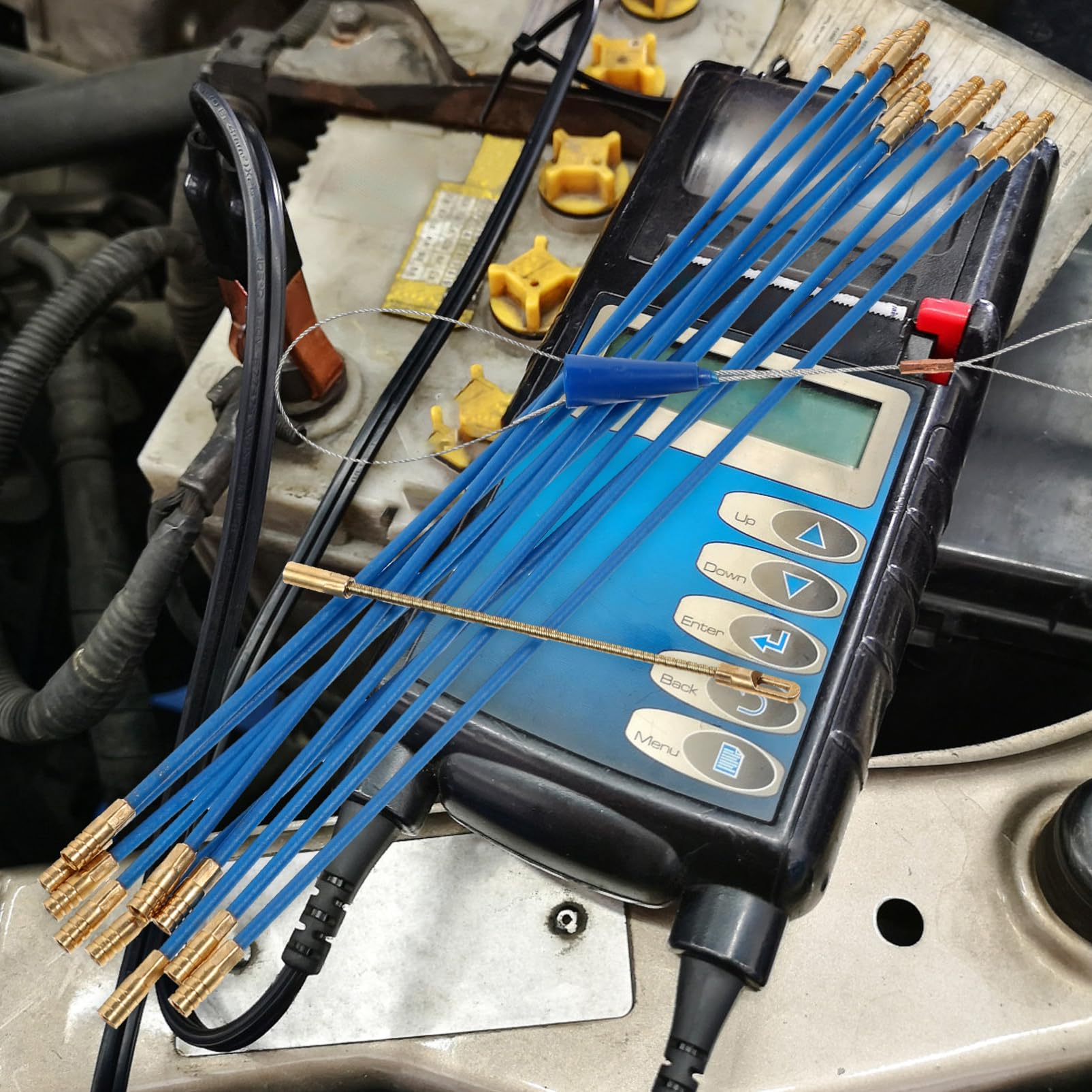 Gadpiparty 2sätze Kabelziehset Aus Fiberglas Teiliges Mit Langen Zugdrähten Für Elektroinstallationen Für Verlegen Von Kabeln Durch Wände Und Schwer Zugängliche Stellen