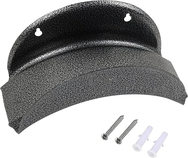 GARTOL Hose Hanger, Metal High Carbon Steel Wall-Mounted Hose Holder,Car Hose Bracket, For Yards Garden Farm,with Screws and Expansion Bolt BracketBlack