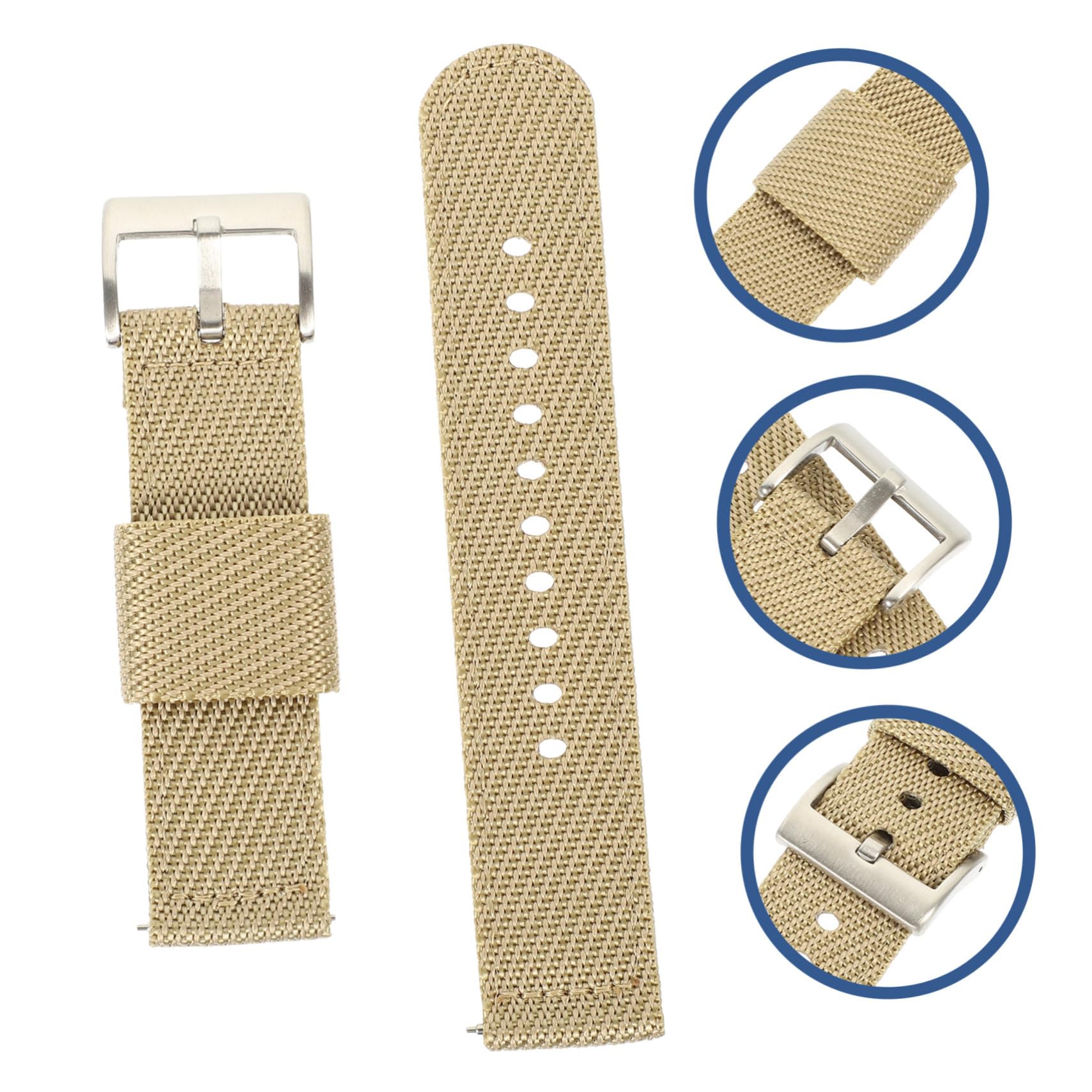 Uonlytech 2 Pièces Bracelet En Nylon Bracelet De Montre Pièces De Montre Remplacement De Bracelet De Réglable Bracelets De Pour Femmes Homme Composant Boucle Acier