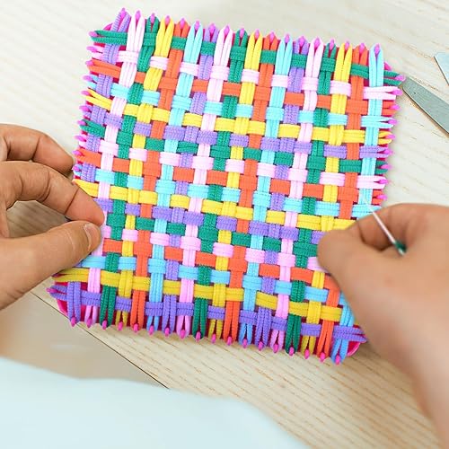 Miniatura 3 de Ciieeo 192 lazos para agarraderas de telar, bucles de telar para tejer, agarraderas elásticas de repuesto para manualidades, suministros coloridos