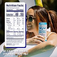 Vista 5 de C2O - Agua de coco, el sabor original (paquete de 12) - Hecho con agua de coco fresca, a base de plantas - Agua enlatada sin OGM - Hidratación