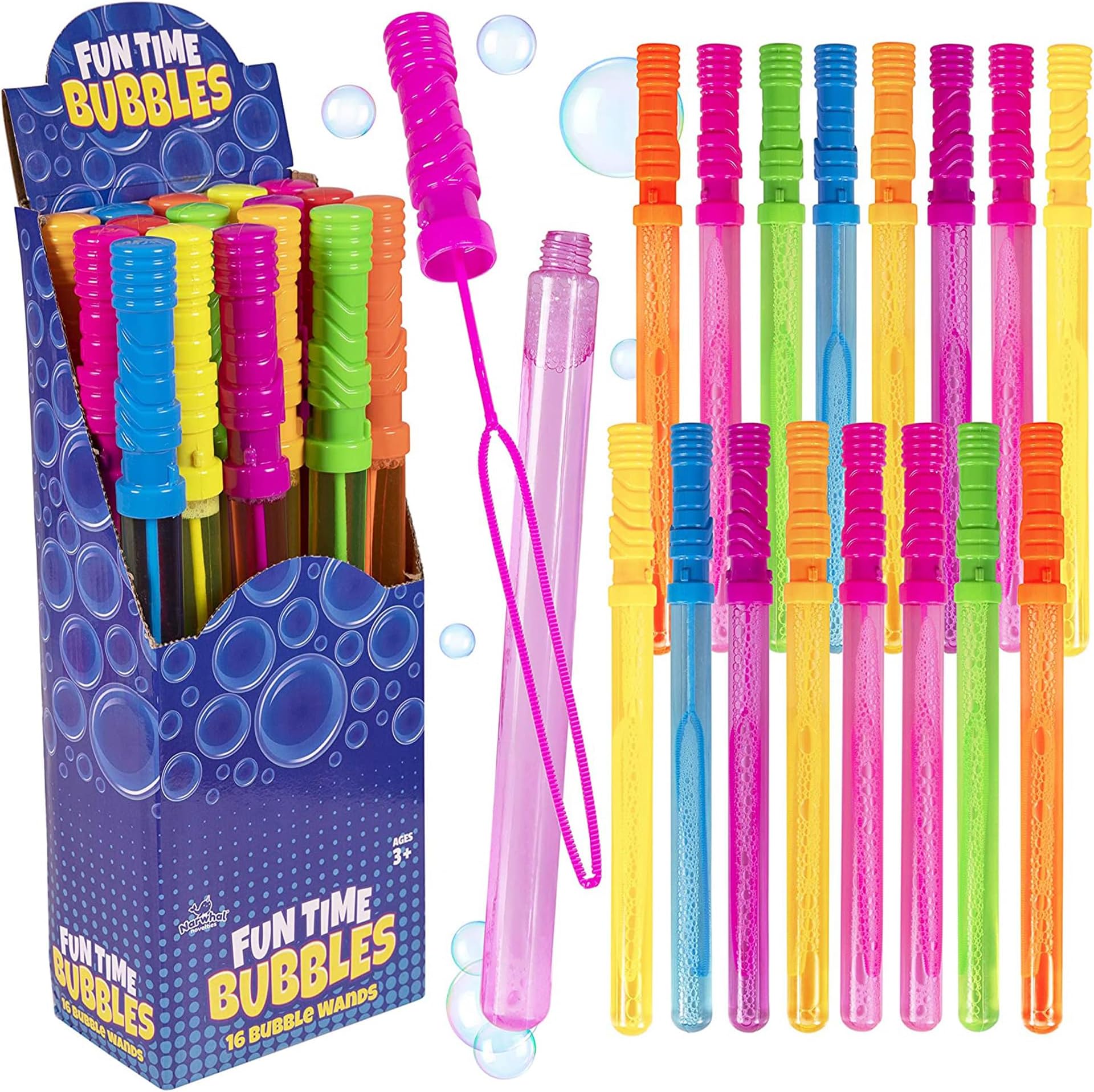 Giant Bubble Wand(16pk) Big Bubble Wand Kit, Bubble Wands Party Favors for Kids Party Supplies, Bubble Wand, Giant Bubble Wands for Kids, Big Bubble Wands Bulk, Large Bubble Wands, Big Bubble Wand Set