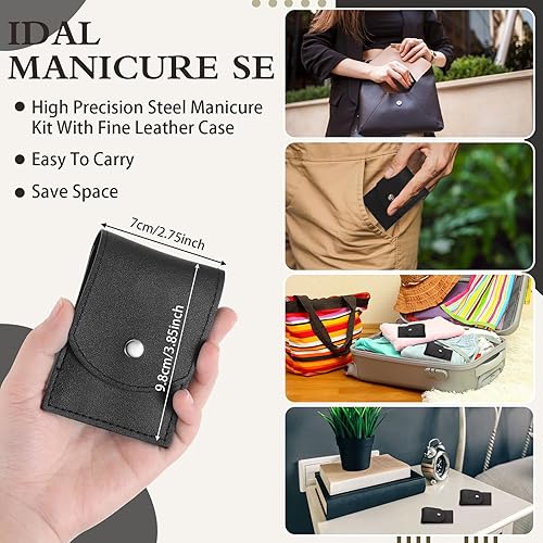 Miniatura 2 de Therwen 50 juegos de cortaúñas de acero inoxidable a granel profesional manicura pedicura kit de cuidado de uñas con estuche de viaje kit de aseo