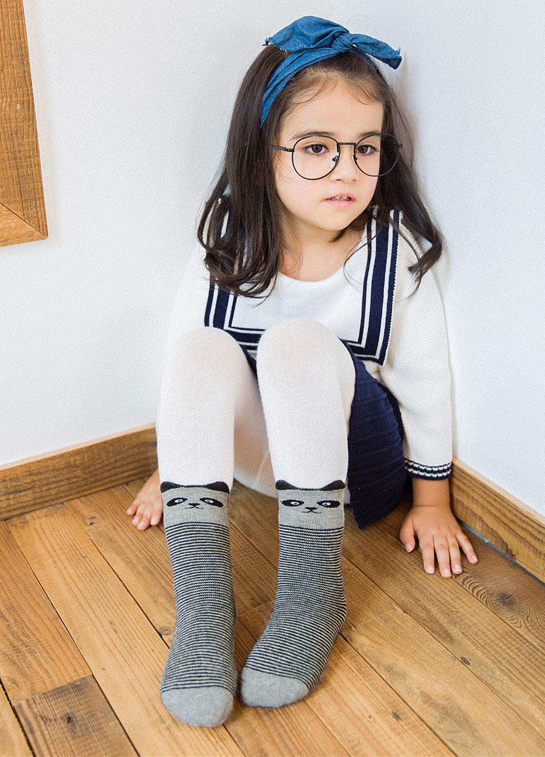 LOFIR Calzini Termici in Cotone per Bambina Calzini caldi invernali, Novità Crew Calze Caldo per Ragazze Bambine Bambini 2-11 anni, taglia 20-34, 6 paia