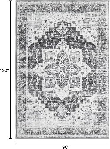 Miniatura 175 de COZYLOOM Alfombra de área de 2 x 6 pies, tribal, envejecida, para entrada, medallón vintage, alfombra para interiores, alfombra de pelo bajo, suave