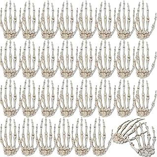 LCPQMZGH 30 Pieces Halloween Skeleton Hands Realistic Plastic Skeleton Hands for Halloween Party Decoration Terror Themed Scary Props