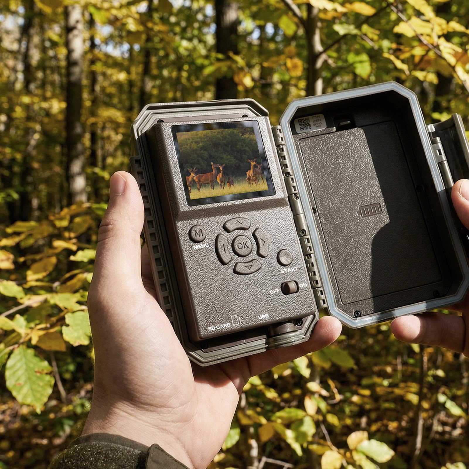 Meidase P70 Trail Camera, 64 MP 1296p, telecamere da gioco con visione notturna IR No-Glow IR, attivata dal movimento, impermeabile per animali selvatici cervi cam, caccia