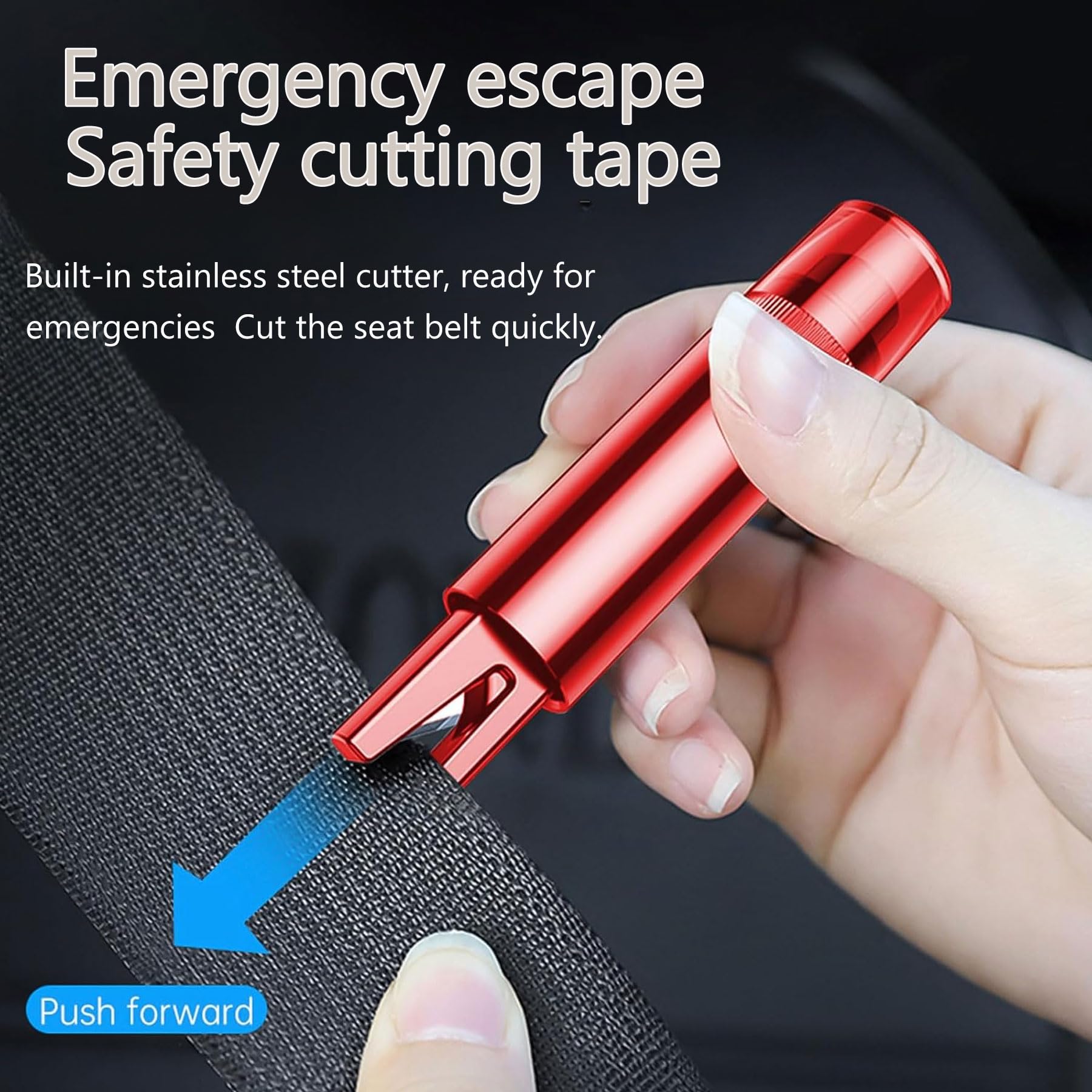 2Pack Car Window Breaker and Seatbelt Cutter,Auto Rescue Tool,Safe Hammer Car Window Breaker for Land and Underwater,Car Emergency Hammer,Emergency Car Kit - 3