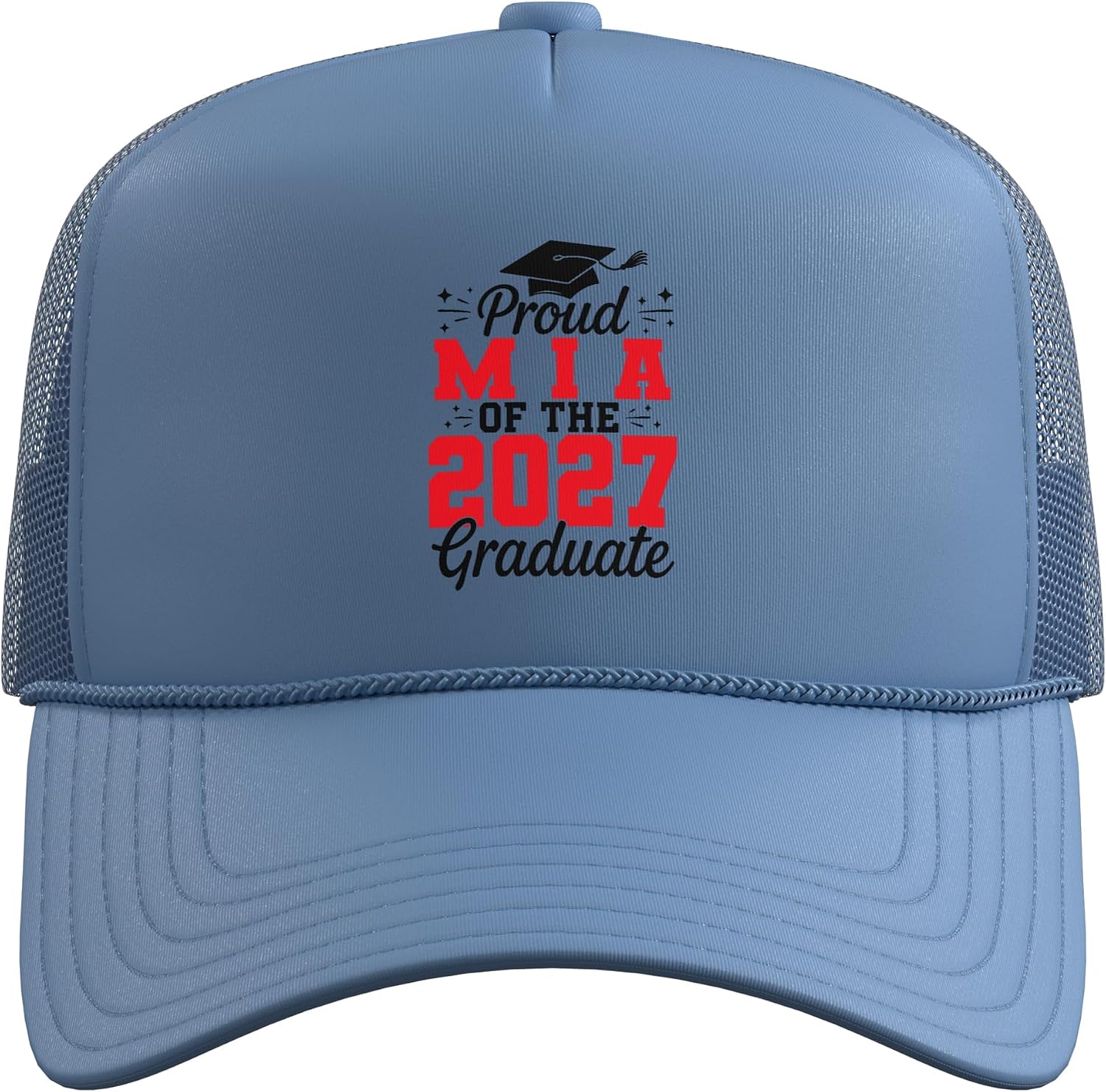 Proud MIA of A 2027 Graduate Senior Graduation Trucker Hat with Adjustable Mesh Back image 2
