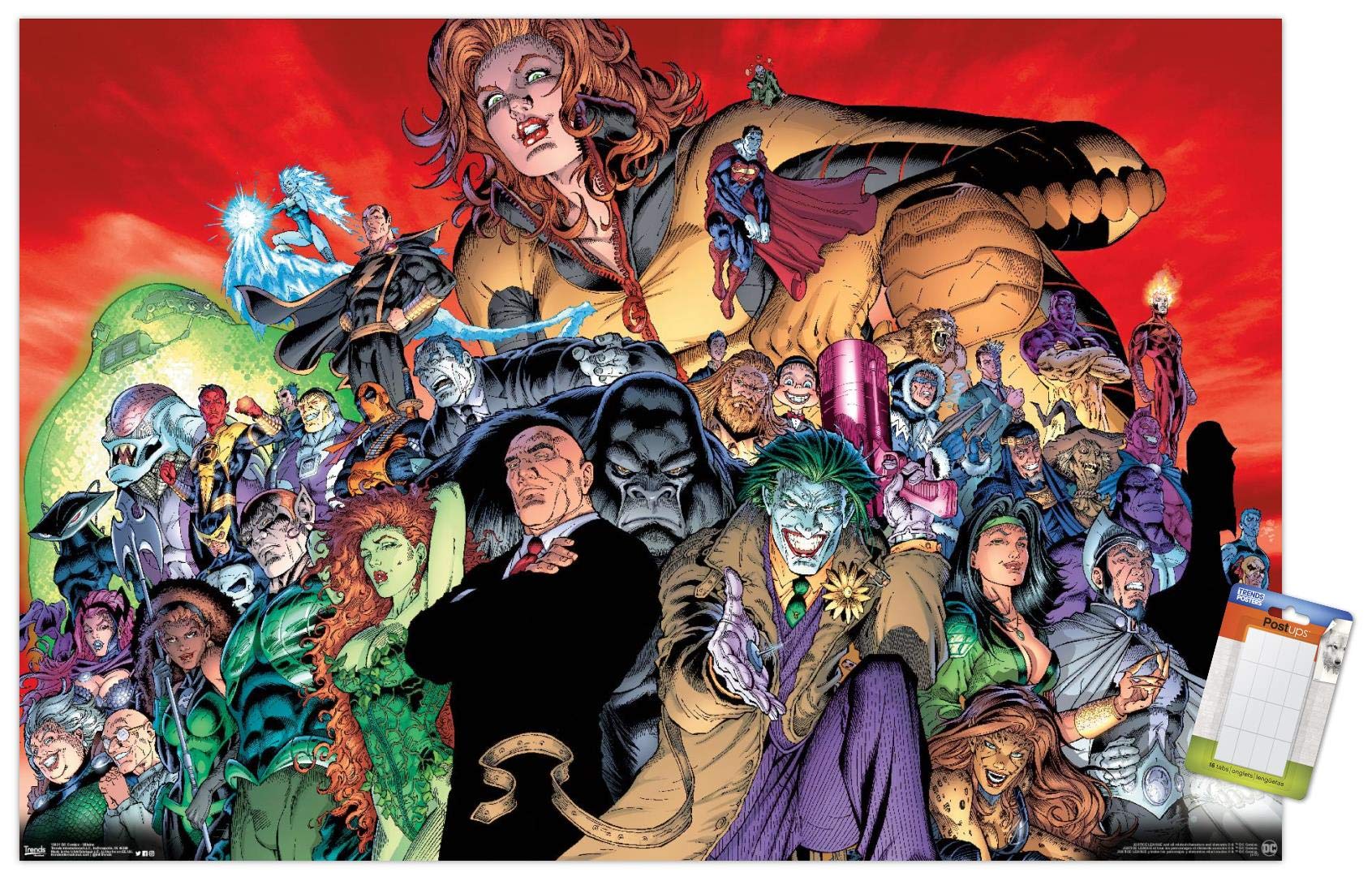 Trends International DC Comics - The Legion of Doom - Villains Wall Poster, 14.725" x 22.375", Premium Poster & Mount Bundle