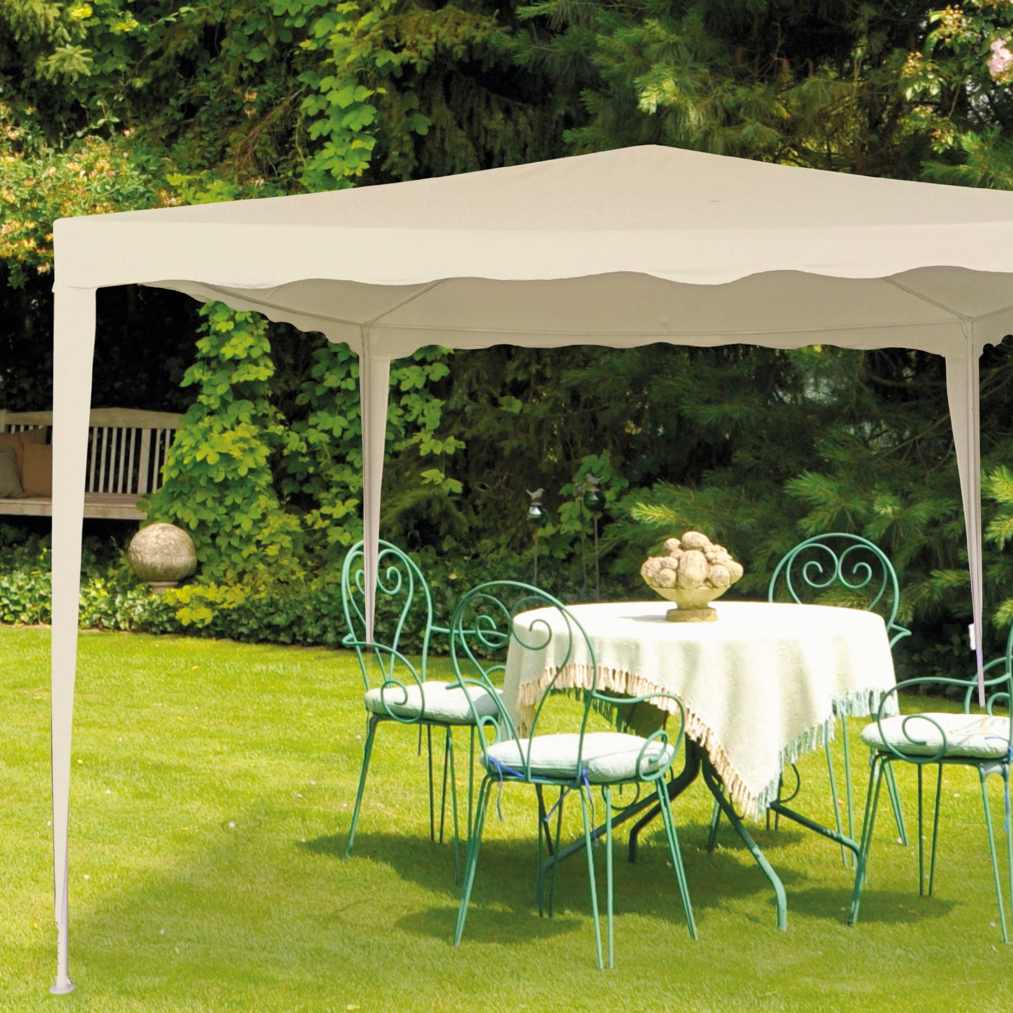 AKTIVE 61023 - Carpa Desmontable 300x300x240 Crema, Toldos Exterior terraza, terraza, Playa o Camping, Pérgolas de jardín, Cenador fácil de Montar