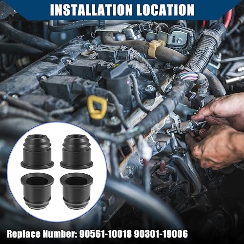 Miniatura 2 de NO.90561100189030119006 Espaciador de soporte de boquilla de inyector de combustible interior con 4 juntas tóricas para Toyota 4Runner 96-01