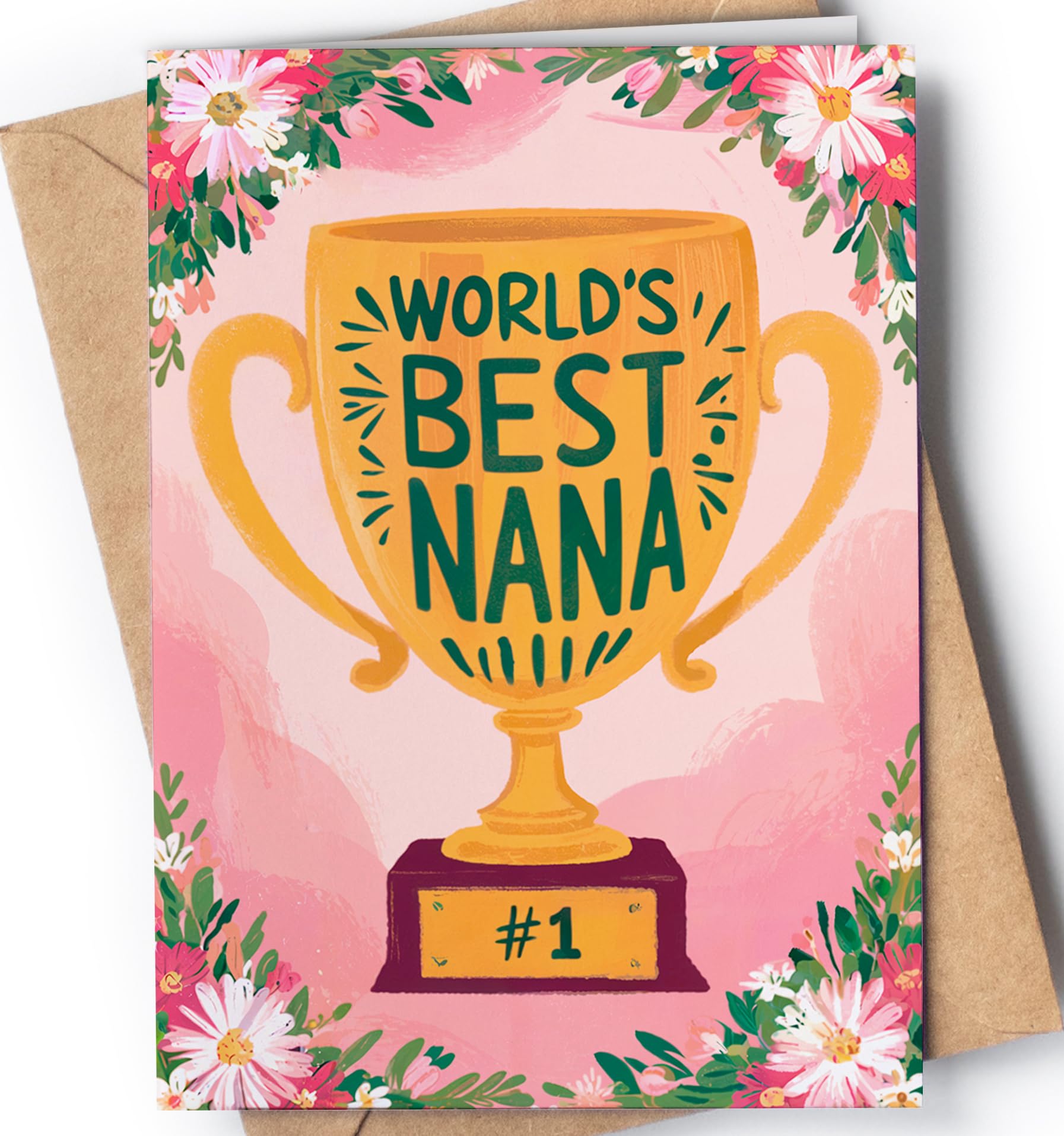 Happy Birthday Nana Card - Mother's Day, Valentine, Retirement Christmas for her - Appreciation for Nana from Grandaughter, Grandson - Grandma Card -