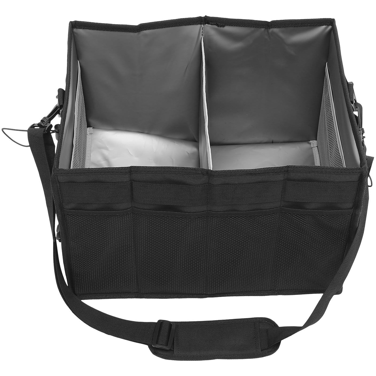 ULTECHNOVO Organizer Utensili da Tavolo Oxford e per Nero, Scatola Pieghevole Barbecue Porta Condimenti per Campeggio e Barbecue All'aperto