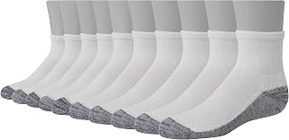 Hanes Ultimate Boys' Crew Performance Sport Socks, 10-Pair Packs