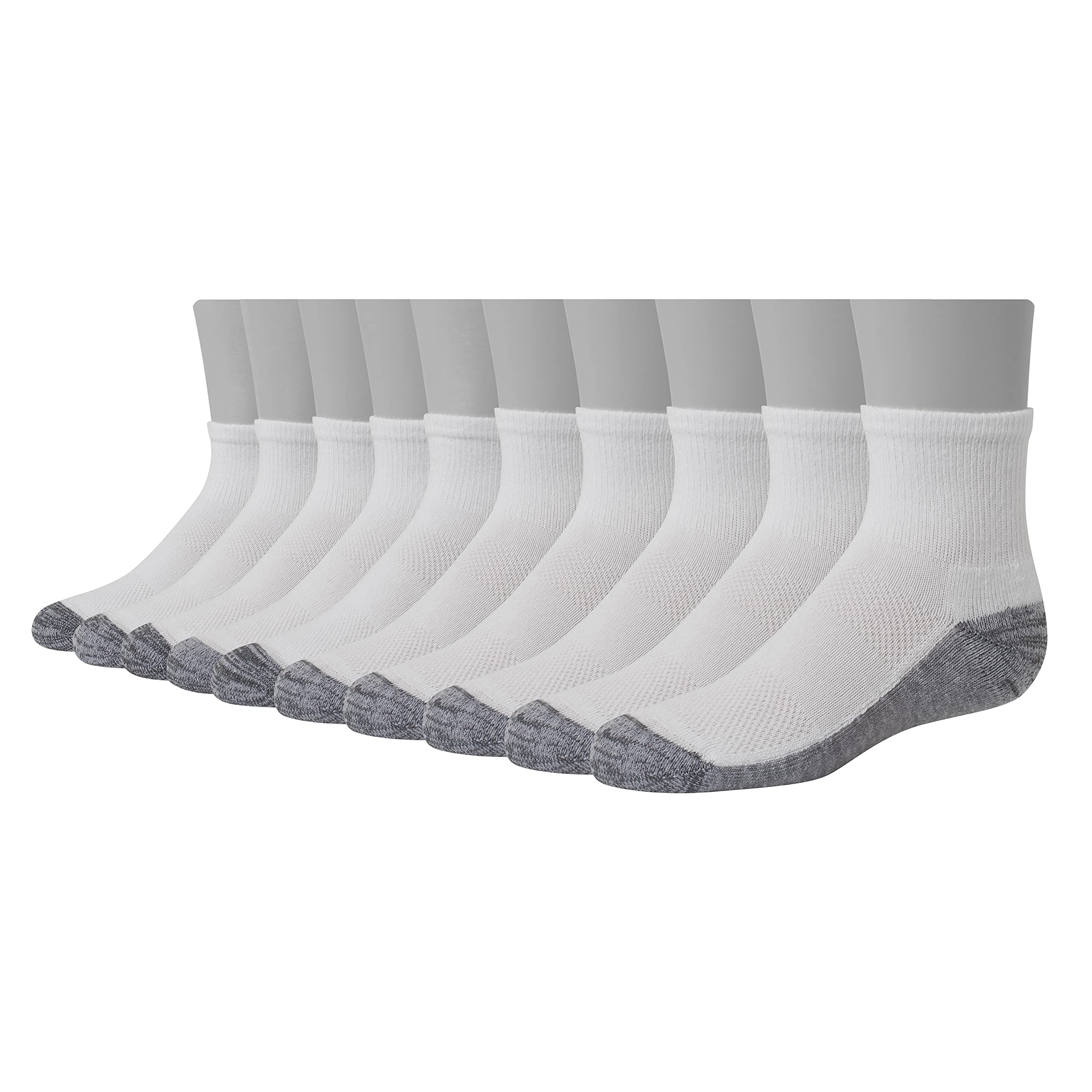 Hanes Ultimate Boys' Crew Performance Sport Socks, 10-Pair Packs