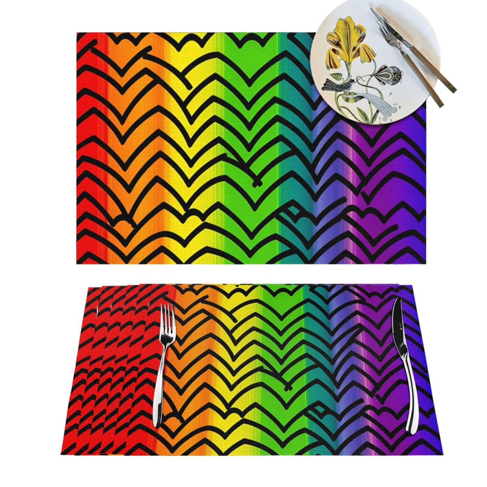 Sets de table antidérapants et anti-taches lavables en PVC