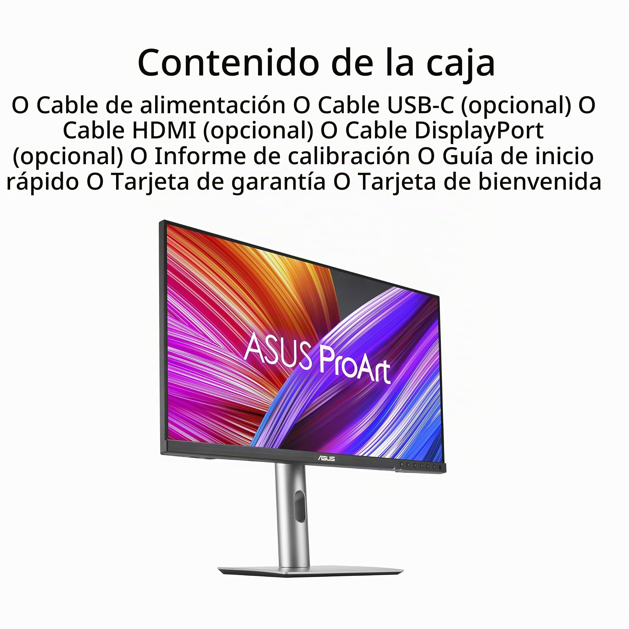 ASUS ProArt Display PA24ACRV - Monitor Profesional de 23,8 Pulgadas, IPS, QHD(2560x1440), 95% DCI-P3, ΔE<2, USB-C, VESA DisplayHDR 400, VESA MediaSync, Soporte ergonómico, Sostenibilidad ecológica