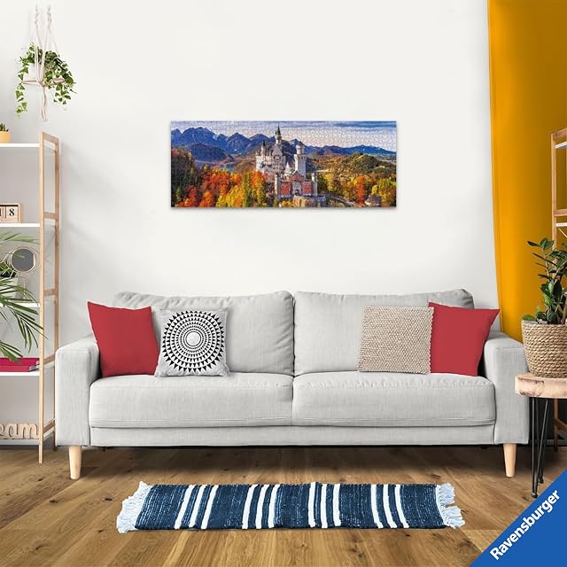 Foto 4 de 7 de Ravensburger - Puzzle 1000 Piezas Neuschwanstein, Panorama Adultos 98x37,5 cm