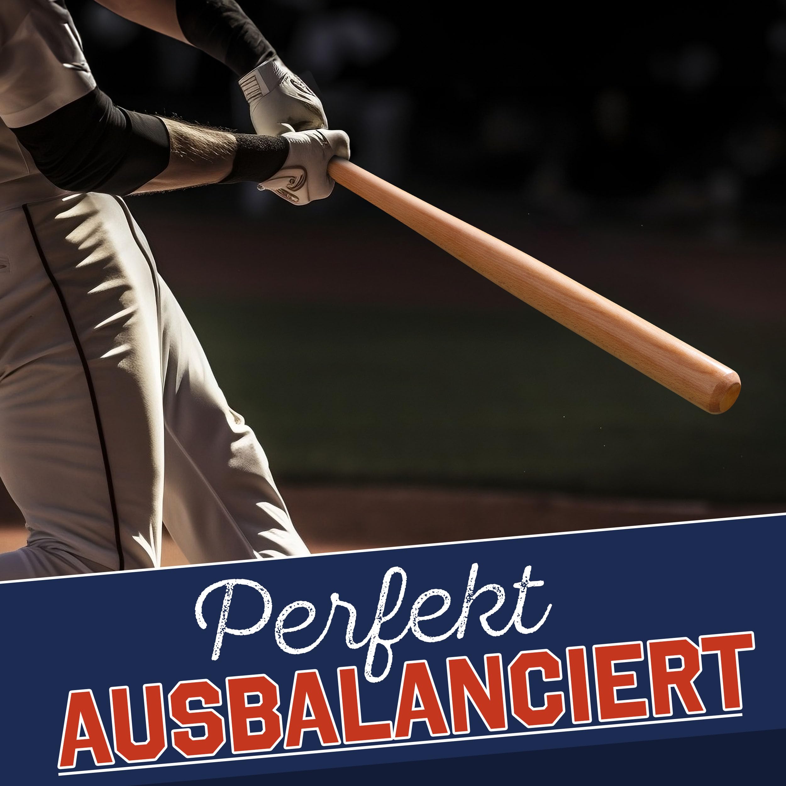 NAJATO Sports Baseballschläger – Aus Holz oder Aluminium – Robuste Verarbeitung & Rutschfester Griff – 81 cm lang