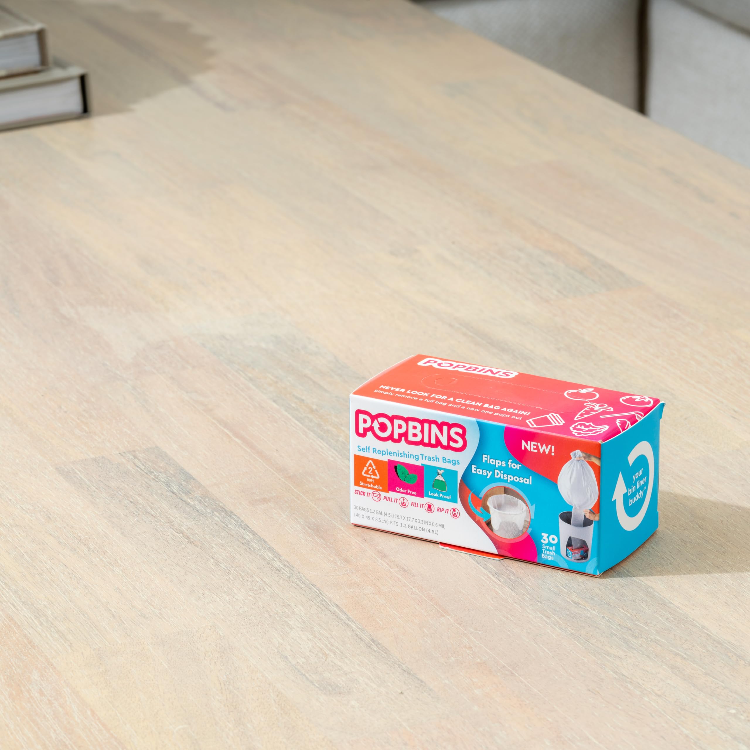 Sacchetti della spazzatura – Piccoli sacchetti della spazzatura, sacchetti trasparenti per bidoni della spazzatura per bagno, camera da letto, ufficio e cucina, multiuso per la pulizia della
