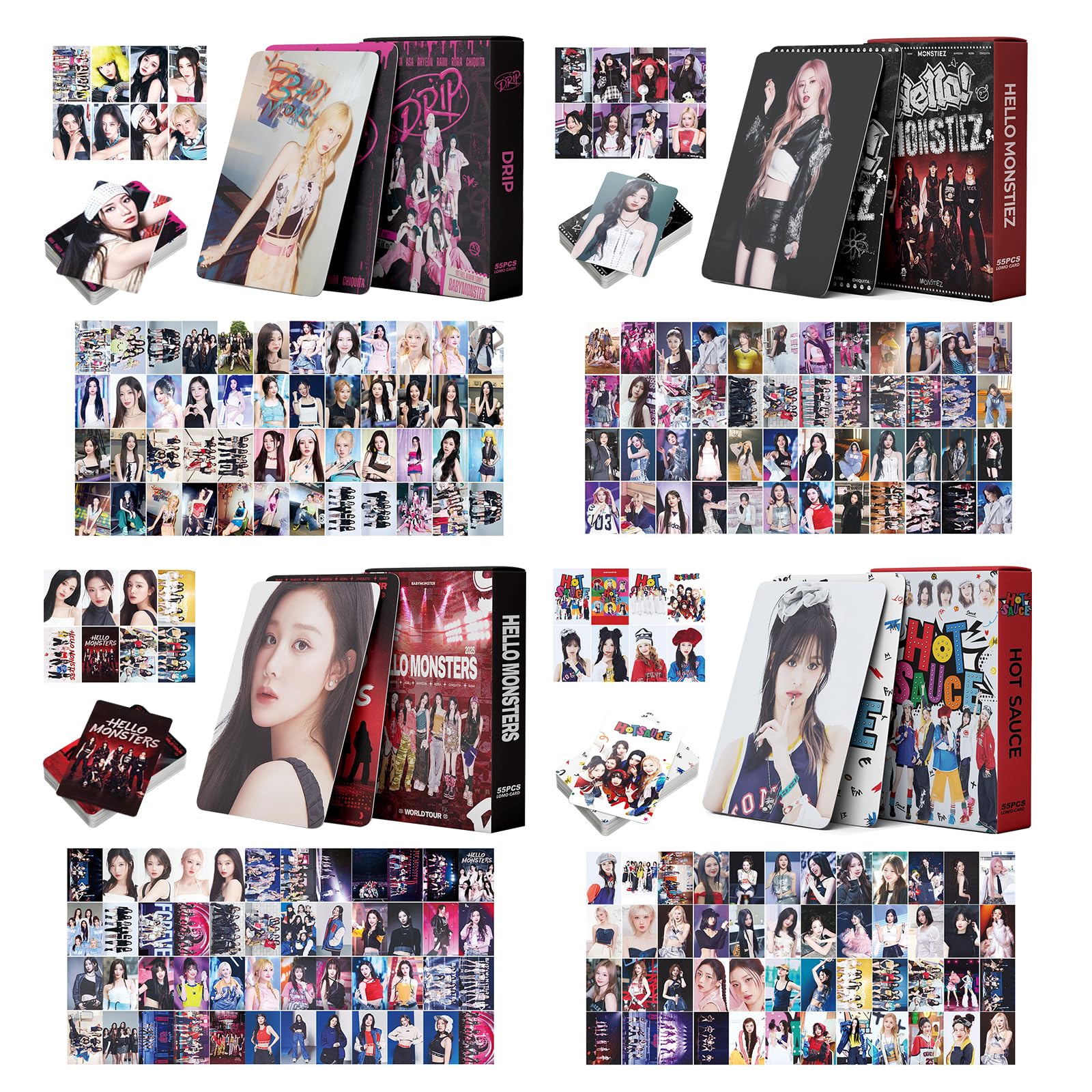 BM Album Photocard Sticker Set 220 Pièces K-Pop Cartes de Collection Lomo Cards Cadeau