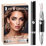 2 in 1 Heated Eyelash Curlers and Eyebrow Trimmer for Women, Electric Eyelash Curler with 2 Temperature Modes Anti-Burn USB Rechargeable Heated Eyelash Curler, Ideal Gift for Women XIN613