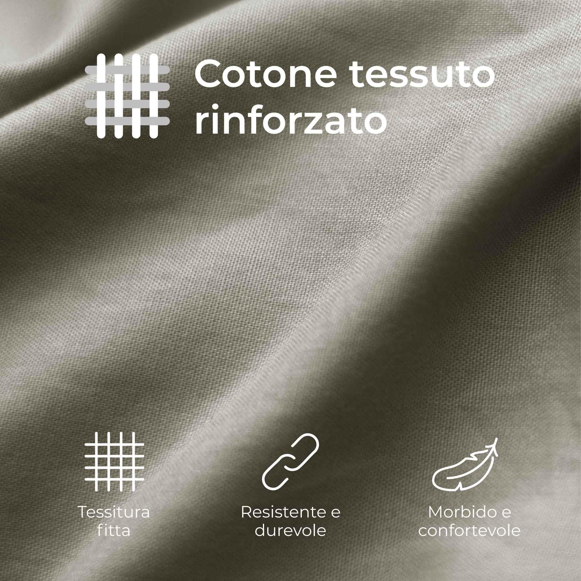Federe 40x60 Cotone Rinforzato (Set da 2) - Grigio Chiaro - Trama Fitta a 57 Fili/cm² - Federe Cuscini 40x60 cm - Federe Cuscino 40x60 Certificate Oeko Tex - Dreamzie