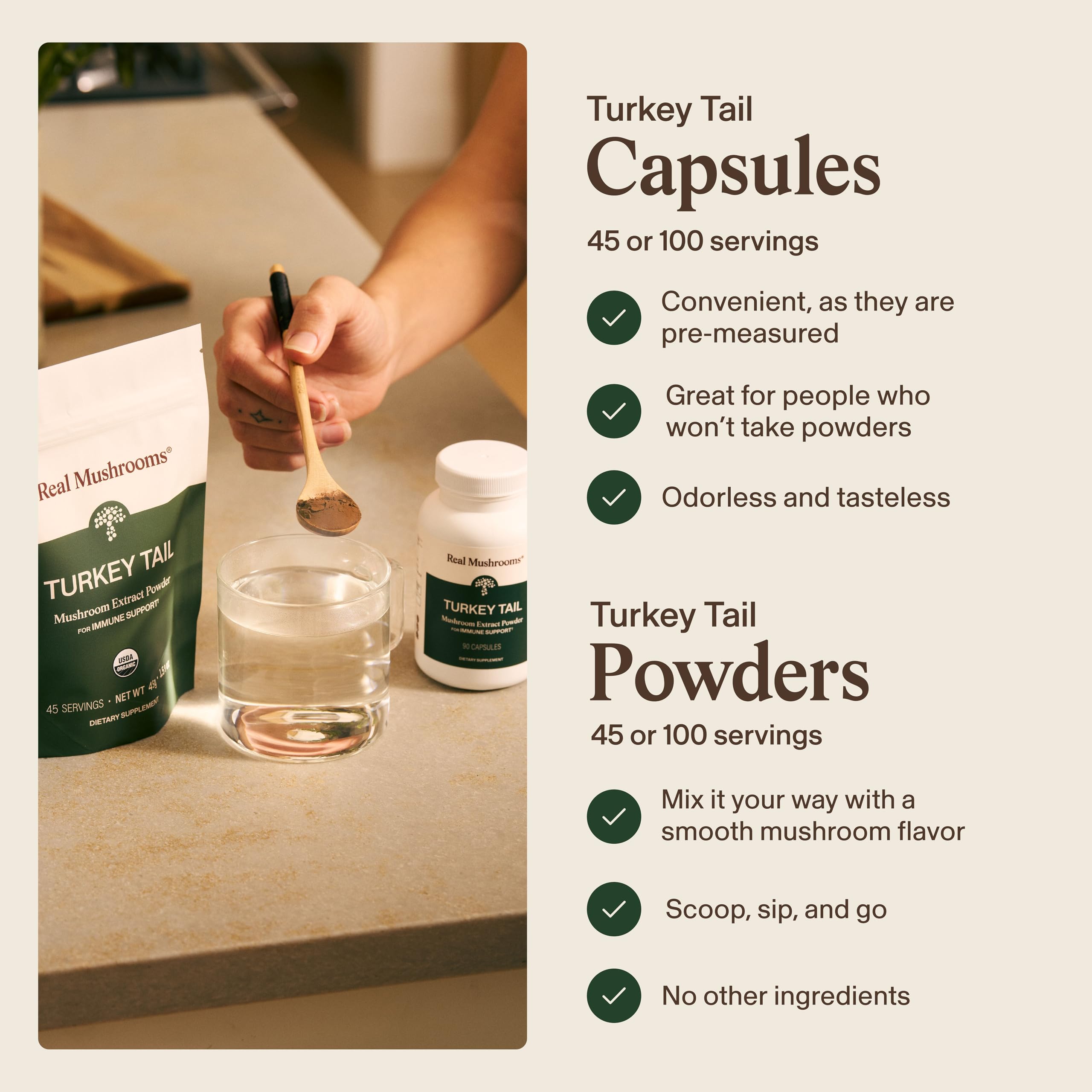 Real Mushrooms Organic Turkey Tail Capsules for Wellness, 90ct — Amazon image 5