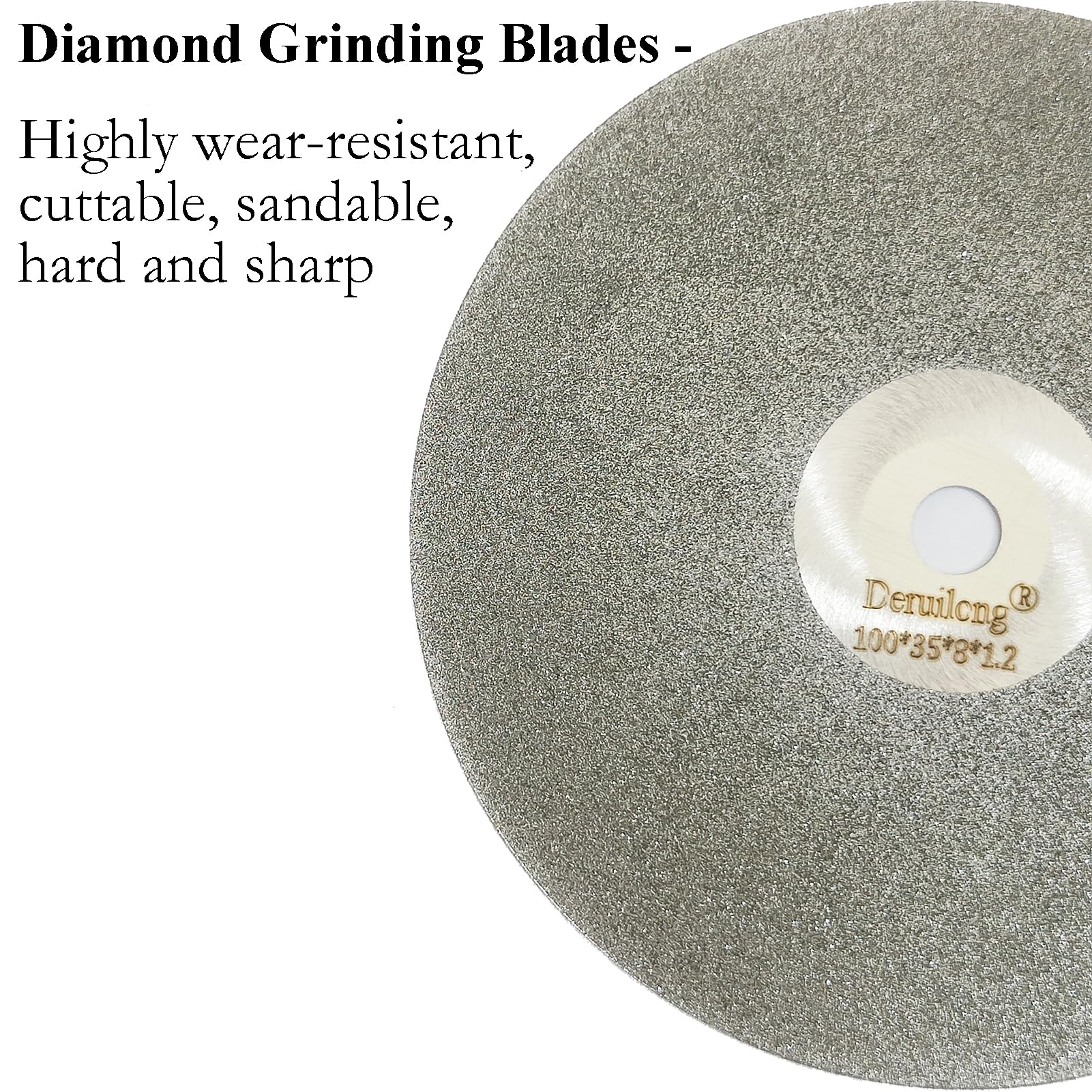 Deruilong 4-inch Diamond Polishing Pads Set, 8 Pieces, 320-600-1200 Grit, for Glass Crystal Jasper Granite Stone - Image 4