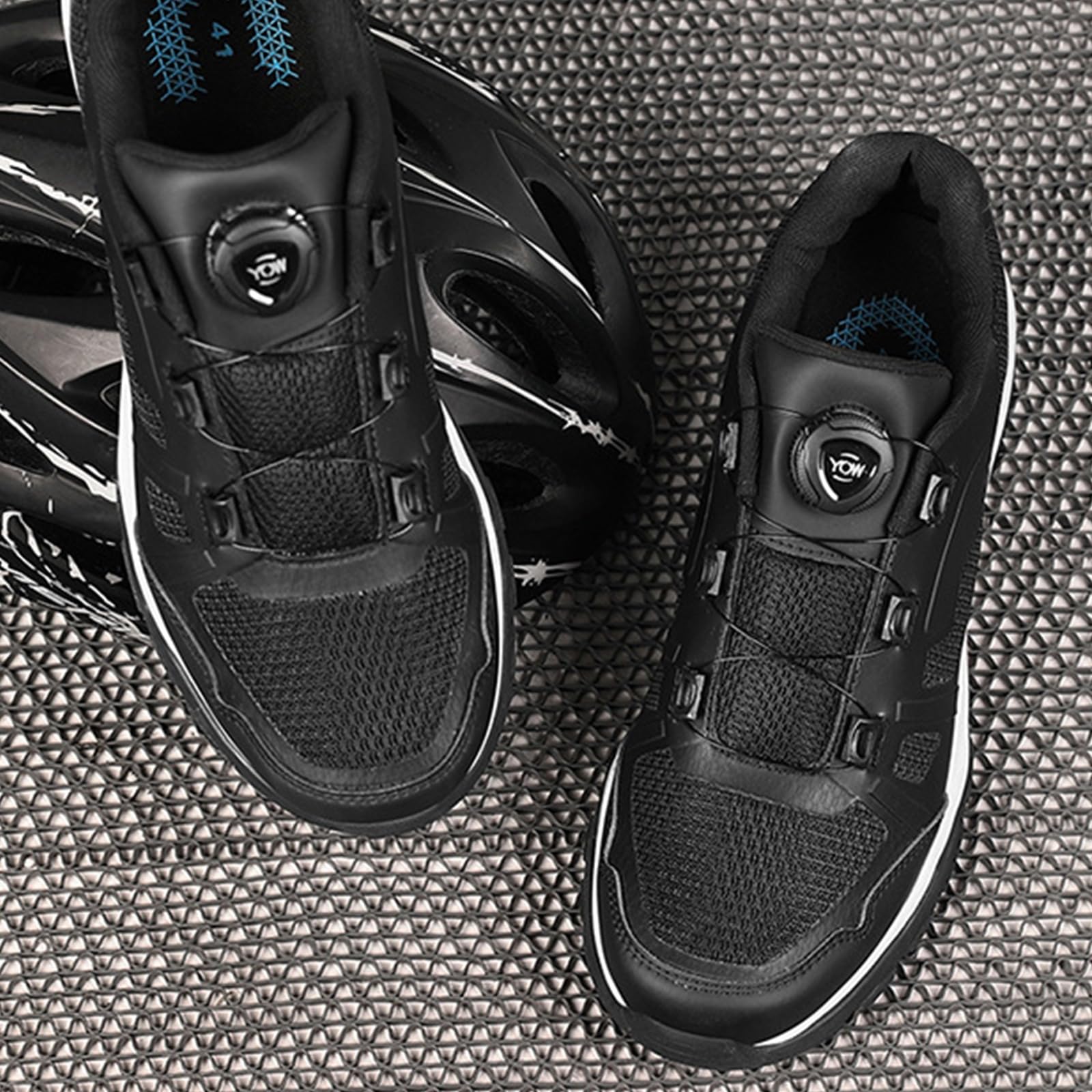 Zapatos Bicicleta de Montaña Hombre Mujer, Zapatilla de Ciclismo MTB Compatible con SPD Pedales 2 Tornillos con Calas Adulto Respirables