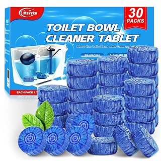 Toilet Bowl Cleaner Tablets Blue Toilet Tank Cleaners, Septic-Safe Hard Water Stain Remove, Bathroom Automatic Toilet Cleaning & Deodorizer, Fresh Scent - 30 Tabs - Amazon product rated Grade A