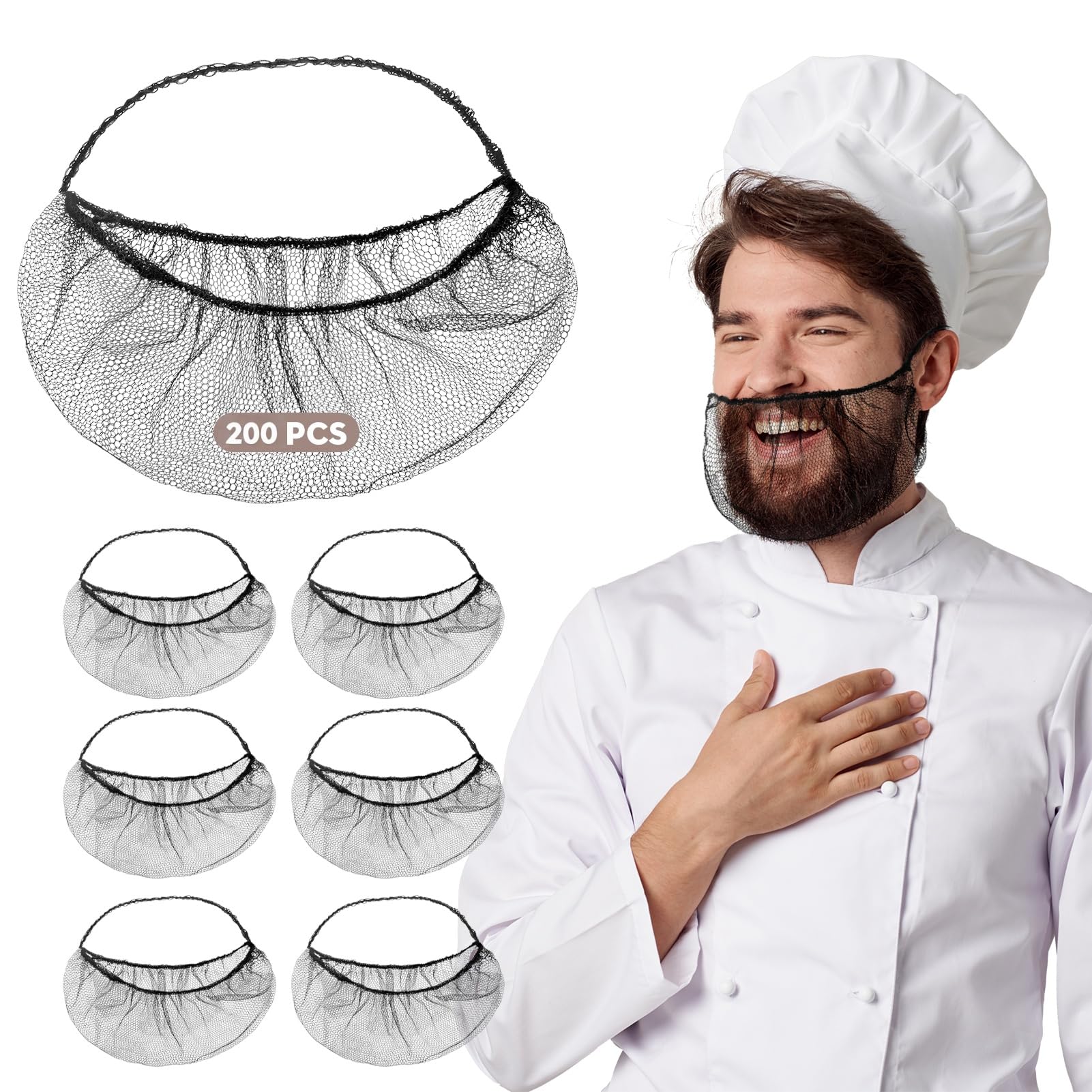 Disposable Beard Nets for Food Service -8