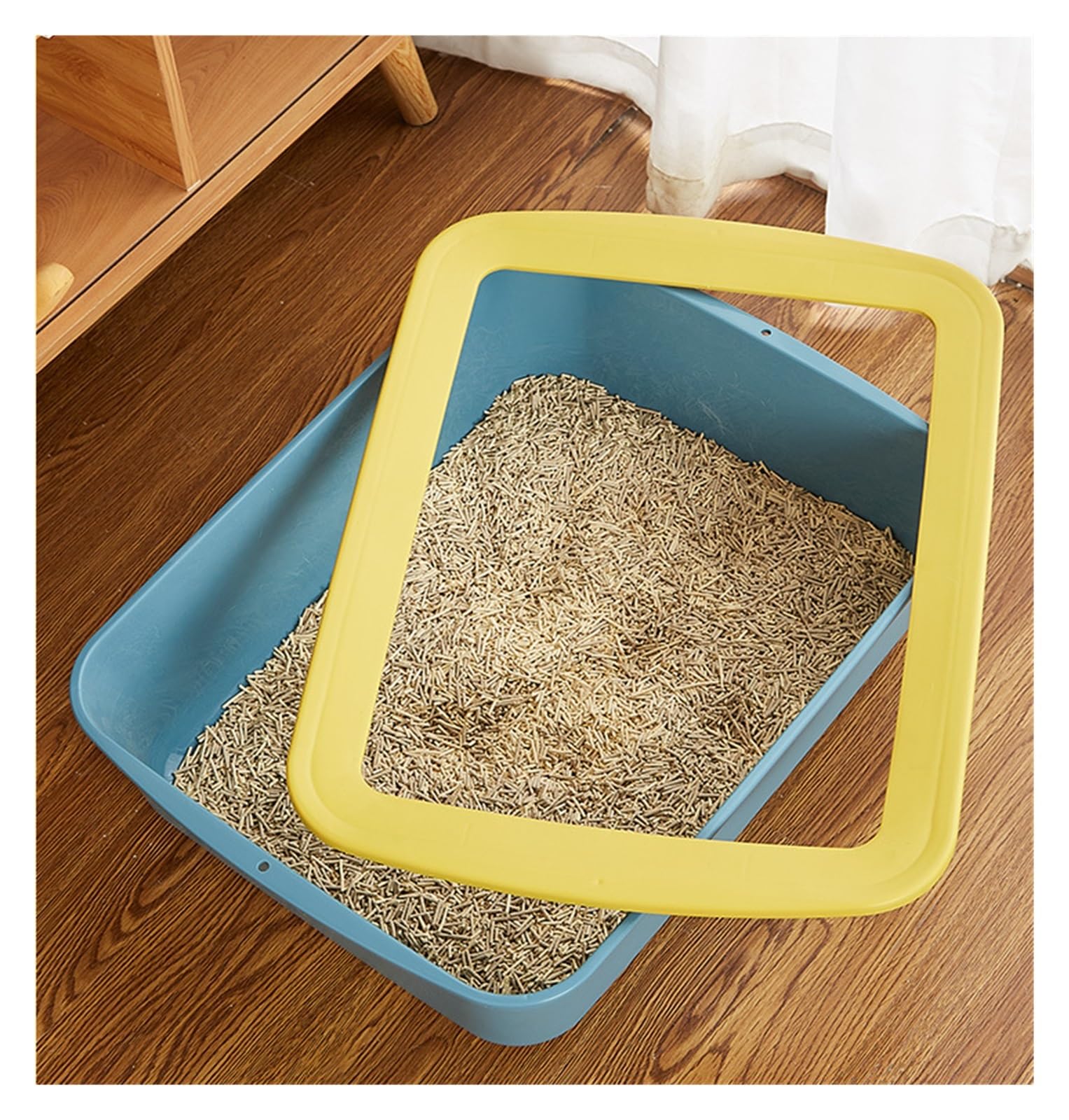 autopulente Lettiera for gatti semichiusa staccabile Lettiera for gatti for animali domestici antispruzzo con parte superiore aperta Facile da pulire Ideale for gattini grande(Wit)