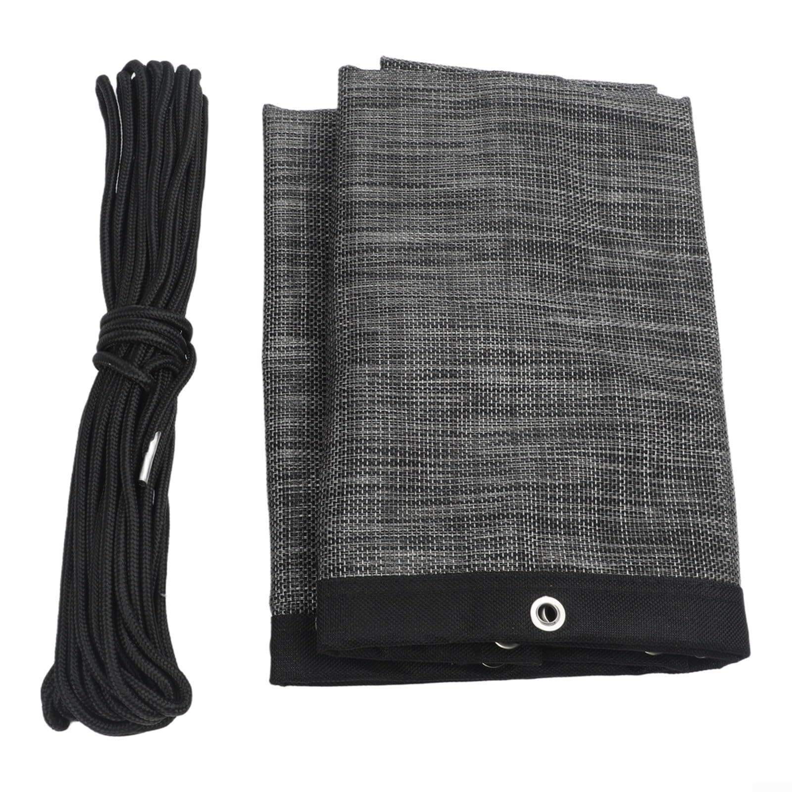 Tissu de rechange pour balancelle suspendue en textilène : base en tissu, avec corde et sac latéral, pour terrasse, jardin, relaxation, installation facile (gris noirâtre B)