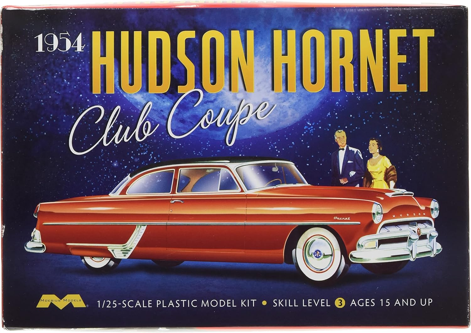 Moebius Model 1/25 1954 Hudson Hornet Club Coupe Plastic Model