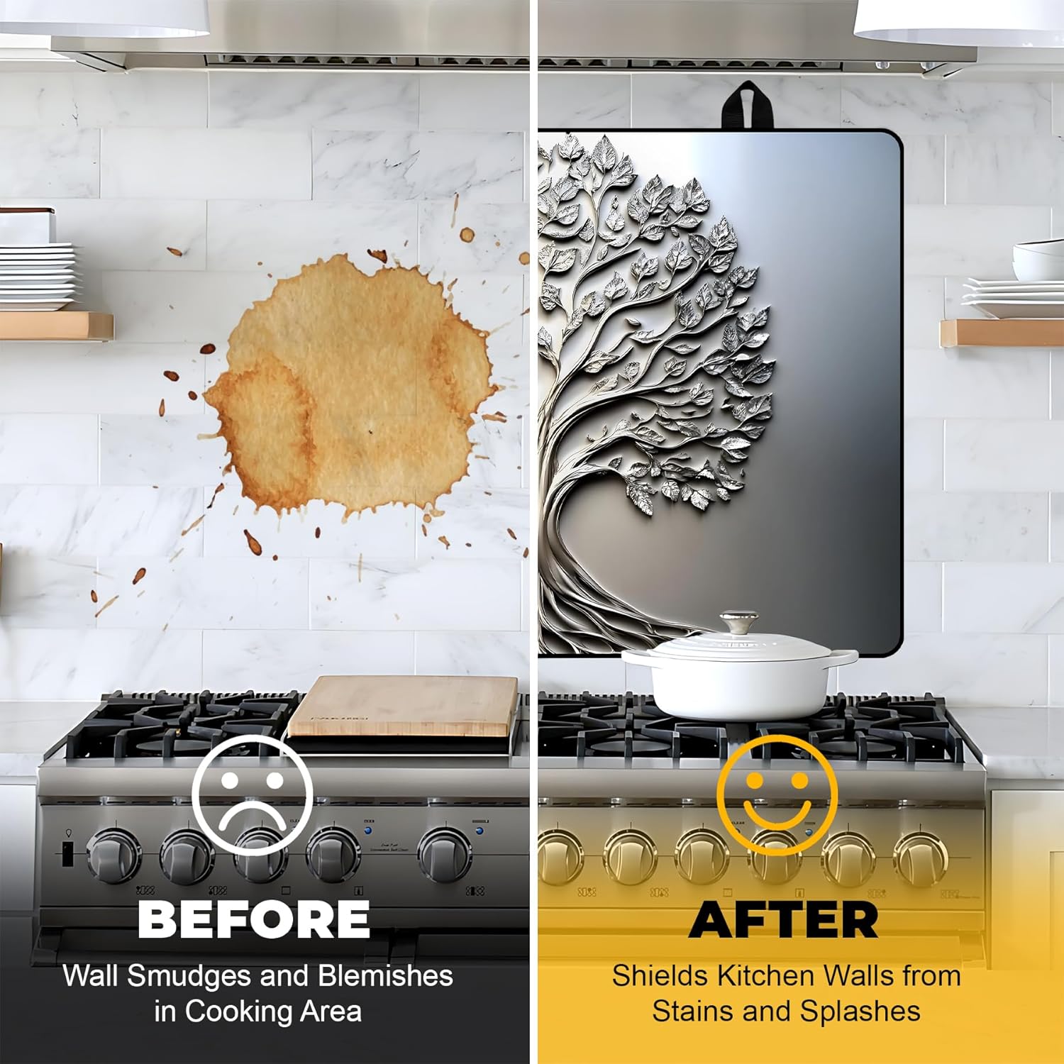NYZE Tree of Life Stove Covers for Electric Stove Top 28x20 Inch Silicone Stove Top Cover Protector, Decorative Gas Stove Cover for Electric/Glass Stove Top