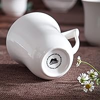 Vista 7 de MALACASA Coffee Mugs Set, 10 OZ Porcelain White Coffee Mugs Espresso Cups Set of 6, Ceramic Cups Mugs Set with Handle for Cappuccino, Tea and Cocoa