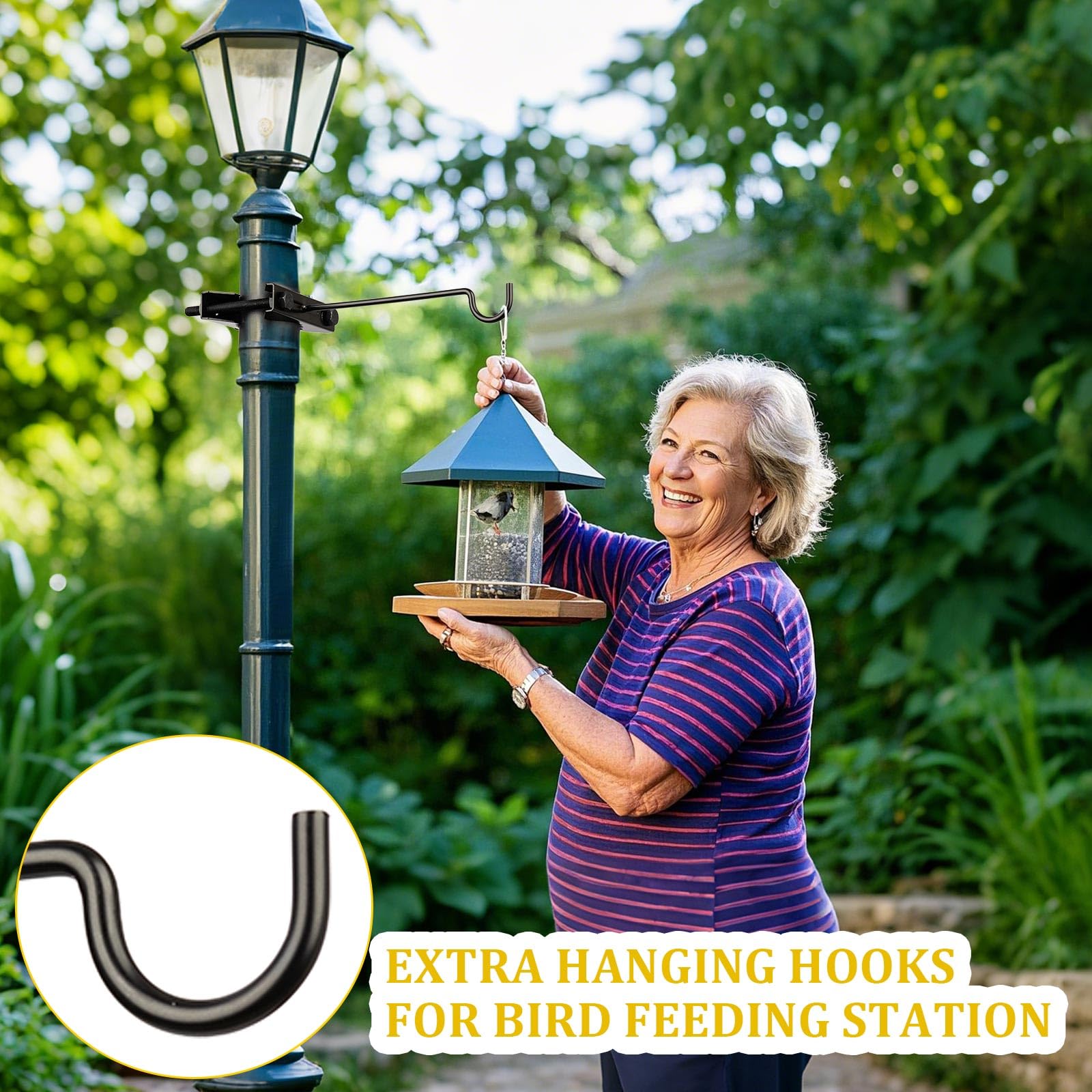 iBorn Dekhaak voor vogelvoederhuis buiten hangen, kolibrie feeder