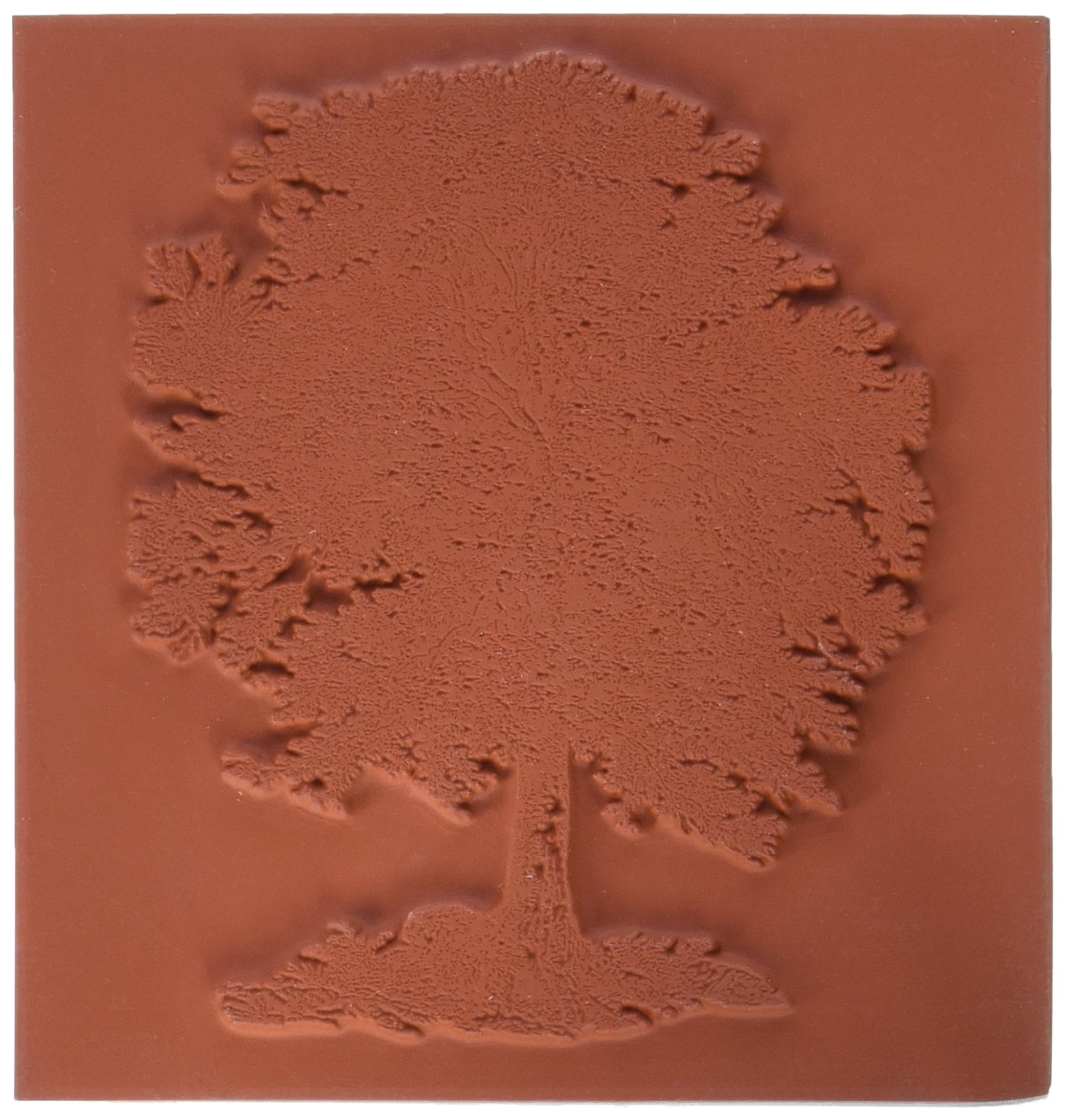 Deep Red Stamps1-Piece 3.25 x 3.5-inch Cling Stamp Oak Tree, Deep Red