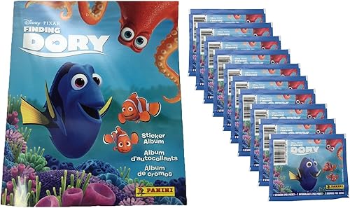 Panini Disney Pixar Finding Dory Pegatina álbum Plus 10Pegatina Packs