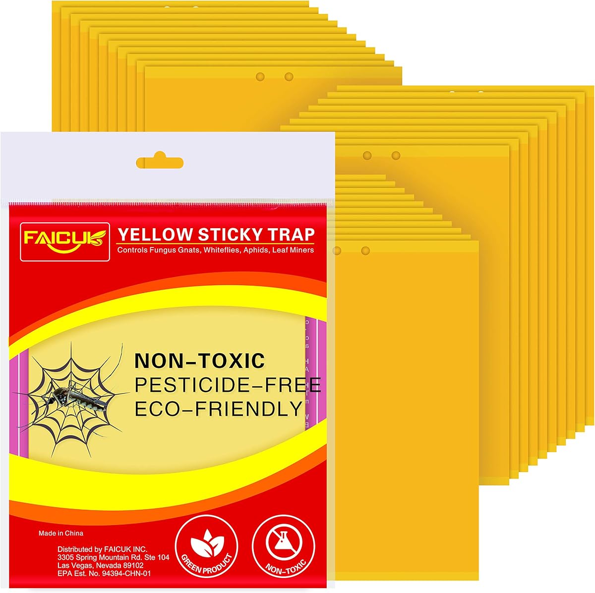 Faicuk Yellow Dual-Sided Sticky Fly Traps