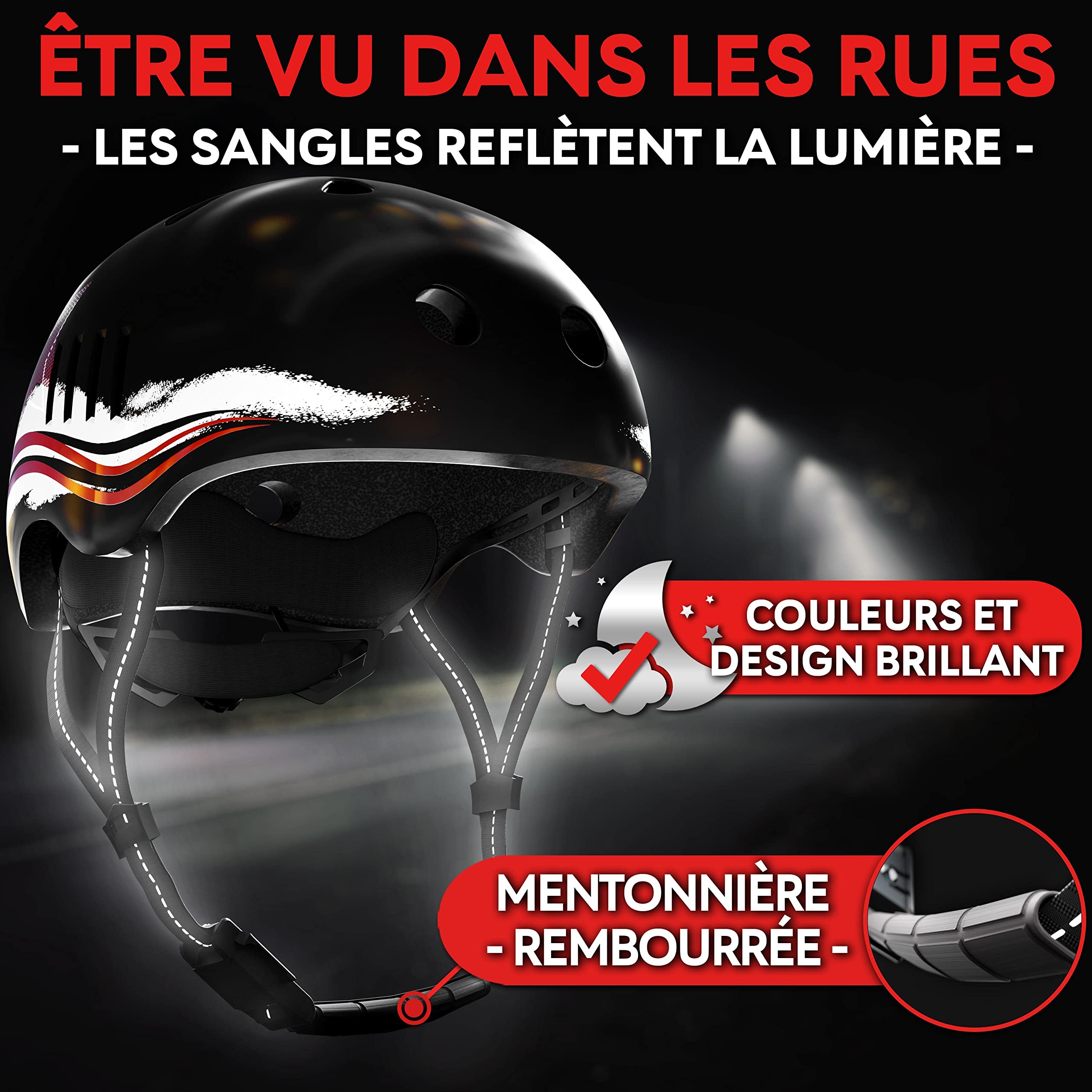 SKATEWIZ Casque Velo Enfant - Développé par Le Fabricant Allemand en 12 Designs sympas - Casque Trotinette, Skateboard, BMX, Roller-Casques pour Enfants extrêmement légers