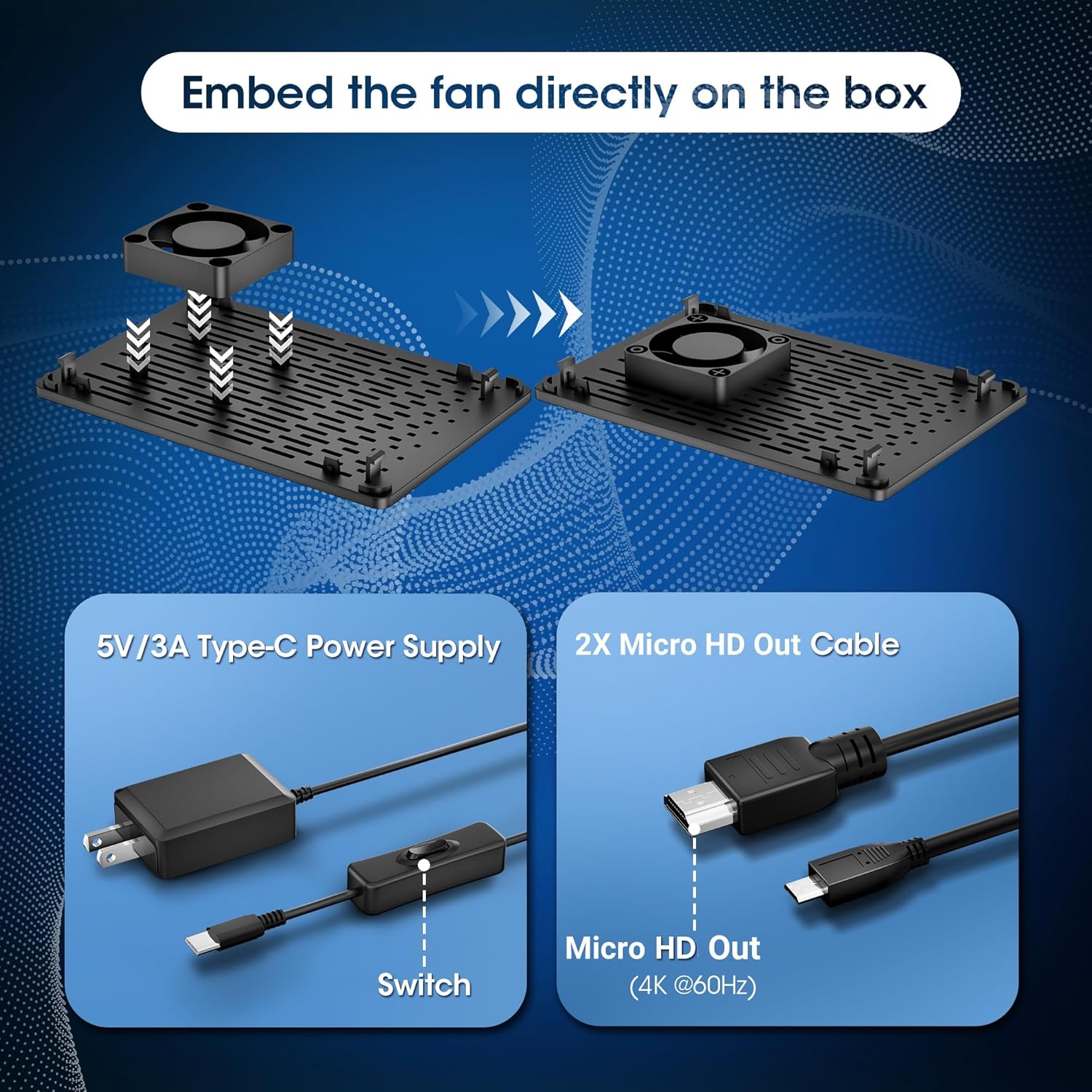 RasTech Raspberry Pi 4 8GB Starter Kit with Pi4 8GB Board,with 32GB Card 4 Copper Heatsink 2 Micro HD Out Cable 5V 3A Power Supply with ON/Off Case Cooling Fan Card Readers Screwdriver