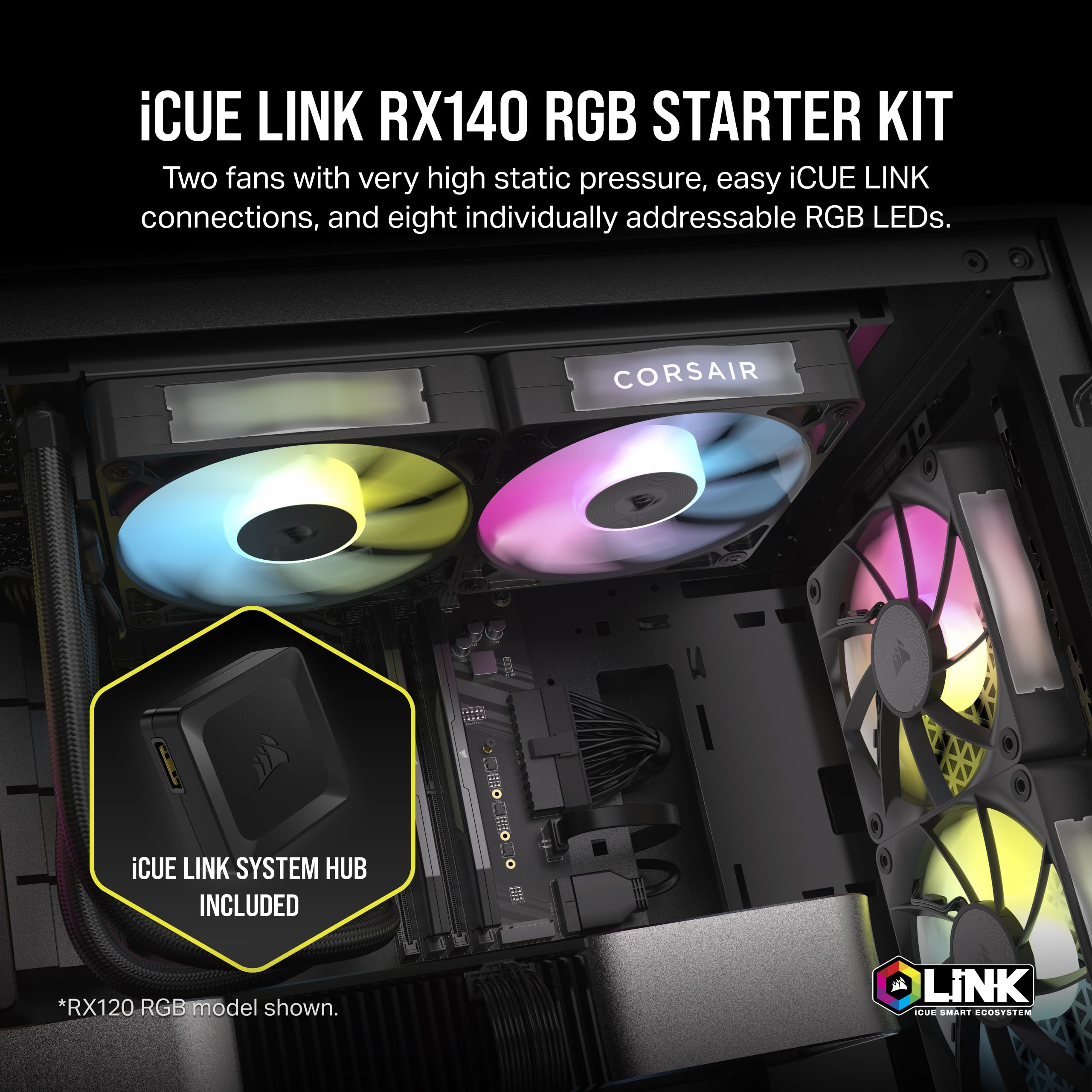 Amazon.com: CORSAIR iCUE Link RX140 RGB 140mm PWM Fans with iCUE