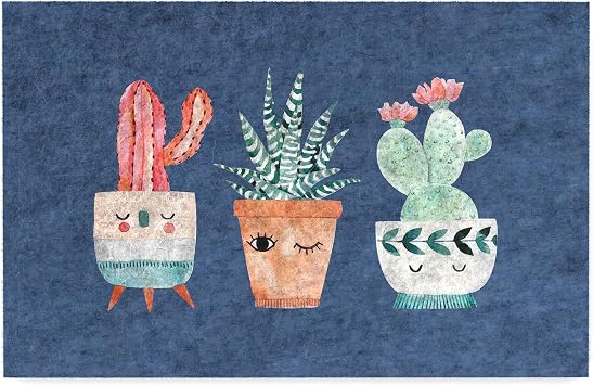 Monnhein Door Front Mat - Modern and Stylish Door Mat | 45x65 For Home, Office and Outdoor Use Cactus