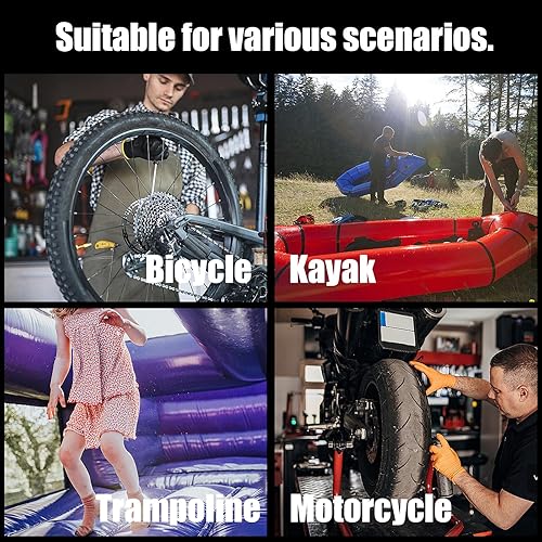 Miniatura 3 de Kit de reparación de neumáticos de bicicleta, kit de reparación de tubo interior de bicicleta, contiene 39 parches, palanca de metal, adecuado para