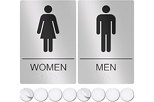ADA Certified Mens Restroom Sign for Door | Wall Adhesive | Braille